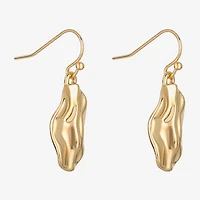 Liz Claiborne Textured Womens Oval Drop Earrings