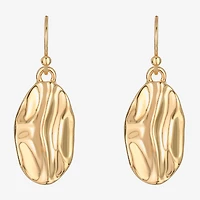 Liz Claiborne Textured Womens Oval Drop Earrings