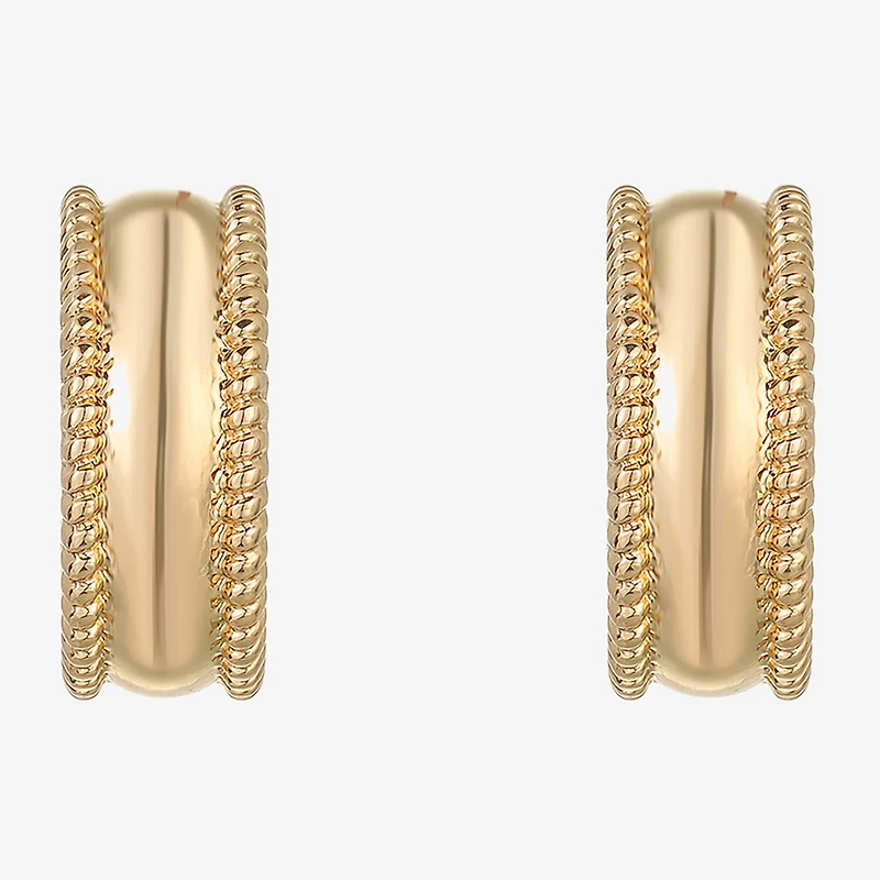 Liz Claiborne Huggie Womens 22mm Hypoallergenic Hoop Earrings