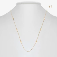 Liz Claiborne Station Necklace & Drop Earring Womens 2-pc. Jewelry Set