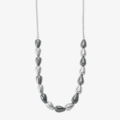 Liz Claiborne Two Tone Beaded Womens 17 Inch Collar Necklace