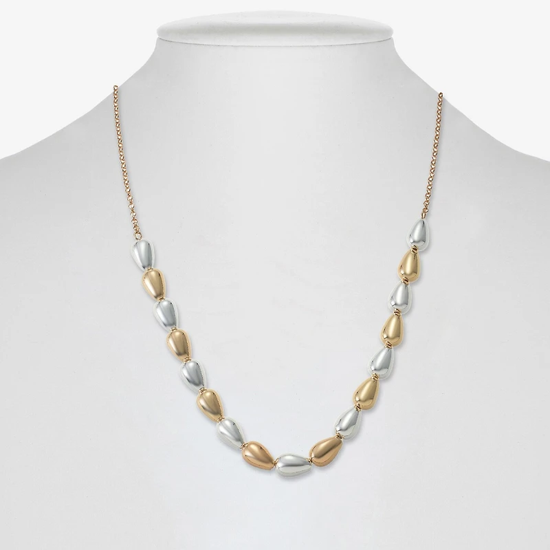 Liz Claiborne Two Tone Beaded Womens Inch Collar Necklace