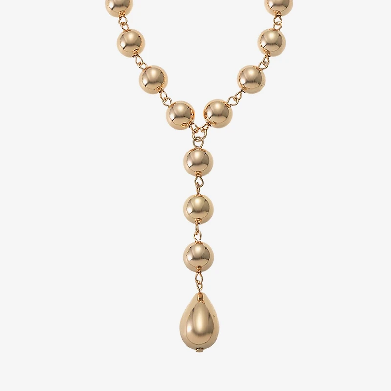 Liz Claiborne Beaded Womens 17 Inch Y Necklace