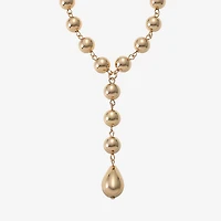 Liz Claiborne Beaded Womens 17 Inch Y Necklace