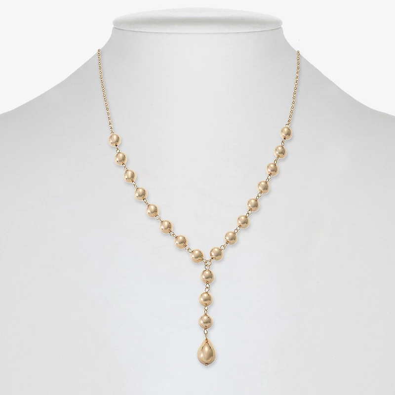 Liz Claiborne Beaded Womens 17 Inch Y Necklace