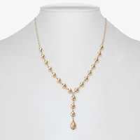 Liz Claiborne Beaded Womens 17 Inch Y Necklace