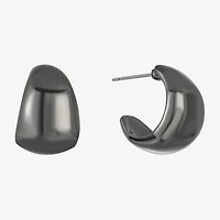 Liz Claiborne Huggie Womens 16.6mm Hypoallergenic Hoop Earrings