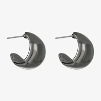 Liz Claiborne Huggie Womens 16.6mm Hypoallergenic Hoop Earrings