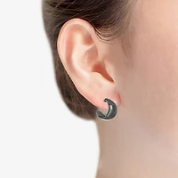 Liz Claiborne Huggie Womens 16.6mm Hypoallergenic Hoop Earrings