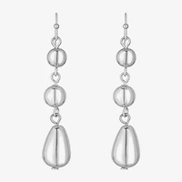 Liz Claiborne Beaded Womens Round Drop Earrings