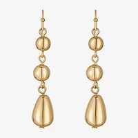 Liz Claiborne Beaded Womens Round Drop Earrings