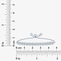 Heart (G-H / Si2 I1) Womens 1/10 CT. T.W. Lab Grown White Diamond 14K Gold Over Silver Sterling Bolo Bracelet