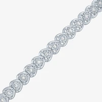 Heart (G-H / Si2 I1) Womens 1/10 CT. T.W. Lab Grown White Diamond 14K Gold Over Silver Sterling Bolo Bracelet