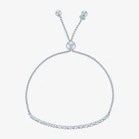 Heart (G-H / Si2 I1) Womens 1/10 CT. T.W. Lab Grown White Diamond 14K Gold Over Silver Sterling Bolo Bracelet