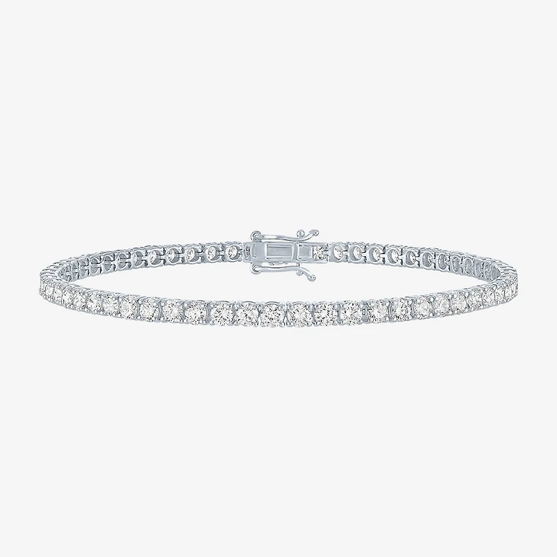 Diamond Addiction G-H, Si2-I1 Womens 5 CT. T.W. Lab Grown White Diamond Sterling Silver Round 7.25 Inch Tennis Bracelet