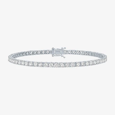 Diamond Addiction G-H, Si2-I1 Womens 5 CT. T.W. Lab Grown White Diamond Sterling Silver Round 7.25 Inch Tennis Bracelet