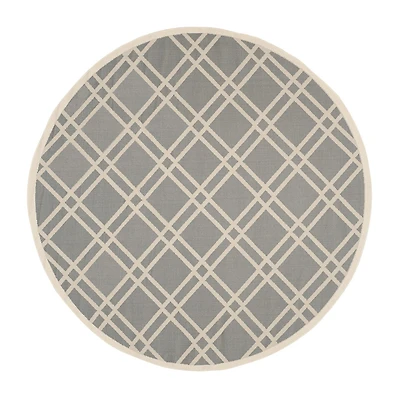 Safavieh Courtyard Collection Hannah Geometric Indoor/Outdoor Round Area Rug