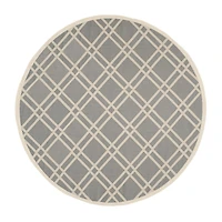 Safavieh Courtyard Collection Hannah Geometric Indoor/Outdoor Round Area Rug