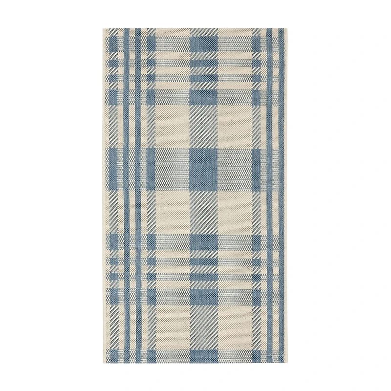 Safavieh Courtyard Collection Cori Plaid Indoor/Outdoor Area Rug