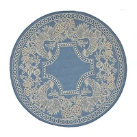 Safavieh Courtyard Collection Kestrel Oriental Indoor/Outdoor Round Area Rug
