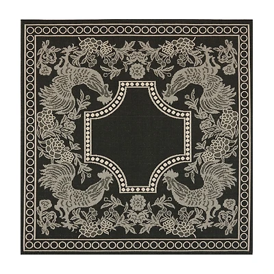 Safavieh Courtyard Collection Kestrel Oriental Indoor/Outdoor Square Area Rug