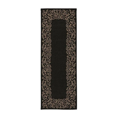 Safavieh Courtyard Collection Kiaran Floral Indoor/Outdoor Runner Rug
