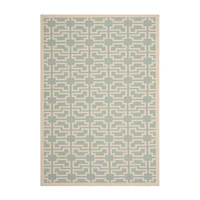 Safavieh Courtyard Collection Eddie Geometric Indoor/Outdoor Area Rug