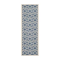 Safavieh Courtyard Collection Eddie Geometric Indoor/Outdoor Runner Rug