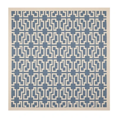 Safavieh Courtyard Collection Eddie Geometric Indoor/Outdoor Square Area Rug