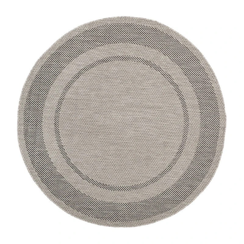Safavieh Courtyard Collection Lorna Stripe Indoor/Outdoor Round Area Rug
