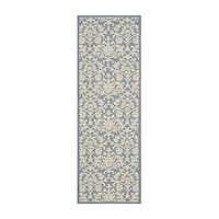 Safavieh Courtyard Collection Lyla Floral Indoor/Outdoor Runner Rug