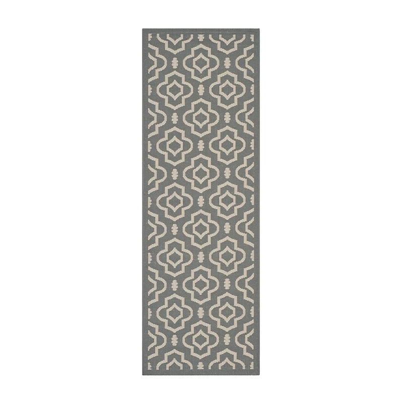 Safavieh Courtyard Collection Meryll Geometric Indoor/Outdoor Runner Rug
