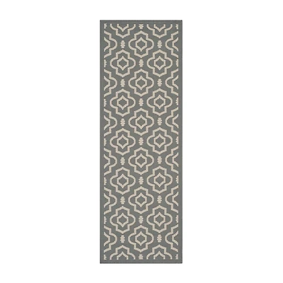 Safavieh Courtyard Collection Meryll Geometric Indoor/Outdoor Runner Rug