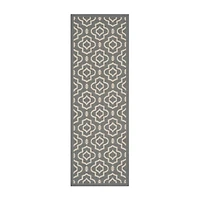 Safavieh Courtyard Collection Meryll Geometric Indoor/Outdoor Runner Rug