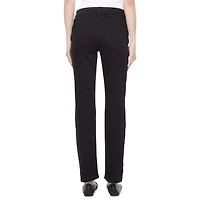 St. John's Bay Womens Mid Rise Adaptive Easy-on + Easy-off Straight Leg Jean