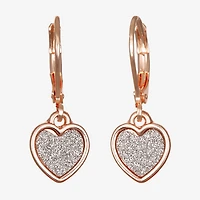 Bijoux Bar Delicates Womens Heart Drop Earrings