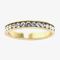Sparkle Allure Womens Crystal 14K Gold Over Brass Band