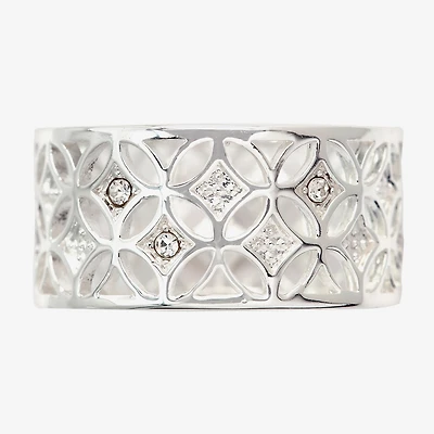 Sparkle Allure Womens 11M Crystal Pure Silver Over Brass Hypoallergenic Band
