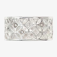 Sparkle Allure Womens 11M Crystal Pure Silver Over Brass Hypoallergenic Band