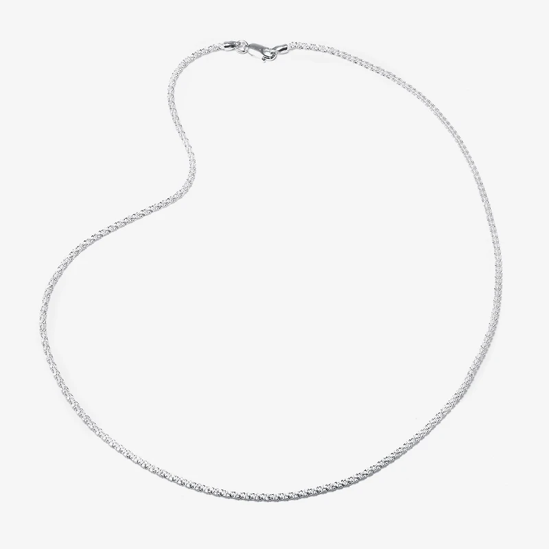Silver Reflections Womens Pure Silver Over Brass 18 Inch Rolo Chain Necklace