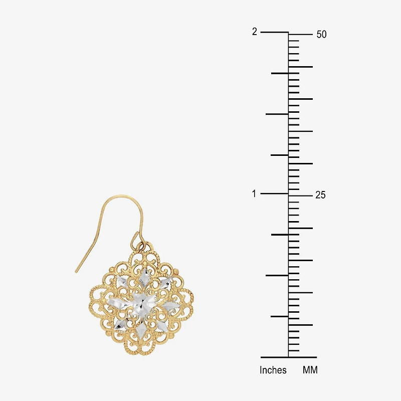 Womens 10K Gold Chandelier Earrings