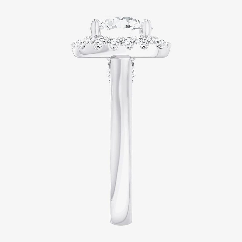 (G-H/SI1-SI2) Womens 3 1/2 CT. T.W Lab Grown White Diamond 10K Gold Cushion Halo Engagement Ring
