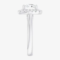 (G-H/SI1-SI2) Womens 3 1/2 CT. T.W Lab Grown White Diamond 10K Gold Cushion Halo Engagement Ring