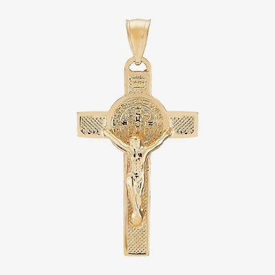 Crucifix Womens 14K Gold Cross Pendant