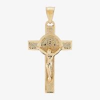 Crucifix Womens 14K Gold Cross Pendant