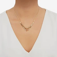Womens 14K Gold 17 Inch Beaded Necklace