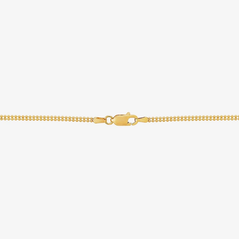 Womens 14K Gold 17 Inch Beaded Necklace