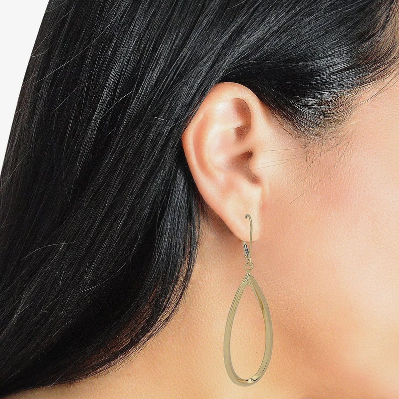 Made in Italy Womens 14K Gold Drop Earrings