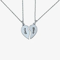 Personalized 2-pc. Best Friends Half-Heart Pendant Necklace Set