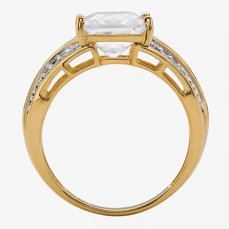 DiamonArt® Womens 2 3/4 CT. T.W. White Cubic Zirconia 10K Gold Engagement Ring